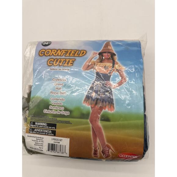 Scarecrow Cornfield Cutie Halloween Costume Disguise Sz M 8-10 Women's - Picture 1 of 2